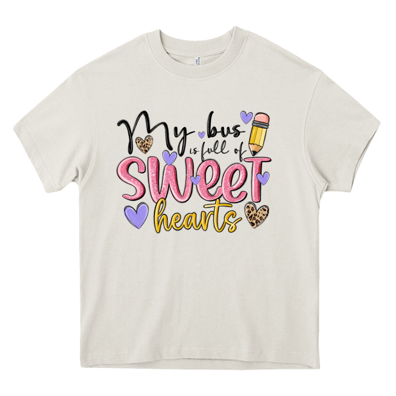 My Bus Full Of Sweet Hearts Heavy Core Tee by MaliasSmallBusiness | Teevron
