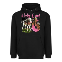 Black holy cow i'm 6 years old Heavyweight Hoodie - LillyAllenDesigns
