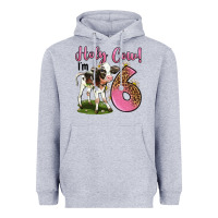 Heather Grey holy cow i'm 6 years old Heavyweight Hoodie - LillyAllenDesigns