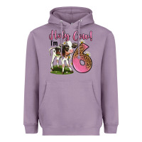 Lavender holy cow i'm 6 years old Heavyweight Hoodie - LillyAllenDesigns