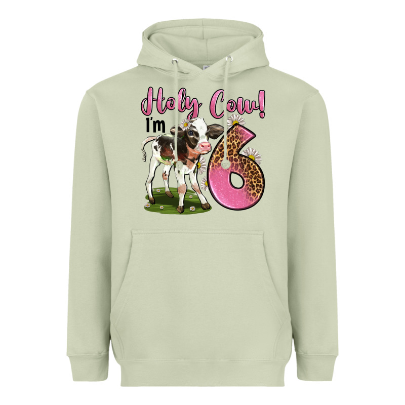 Holy Cow I'm 6 Years Old Heavyweight Hoodie by LillyAllenDesigns | Teevron