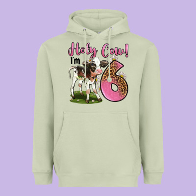 Holy Cow I'm 6 Years Old Heavyweight Hoodie Designed By Lillyallendesigns