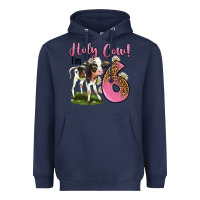 Navy holy cow i'm 6 years old Heavyweight Hoodie - LillyAllenDesigns