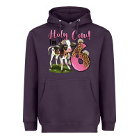 Plum holy cow i'm 6 years old Heavyweight Hoodie - LillyAllenDesigns