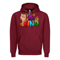 Burgundy Be Kind LGBTQ+ Zipper Hoodie - BundleAndBundleShop