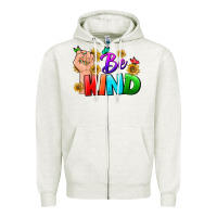 Oatmeal Heather Be Kind LGBTQ+ Zipper Hoodie - BundleAndBundleShop