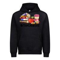 Black teacher life with books  pen and coffee Urban Hoodie - Artiststas