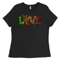 Black Christmas boots love Ladies Tee - RanaPortraitStore