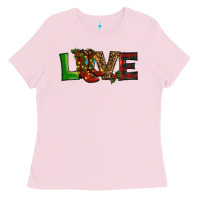 Bubblegum Pink Christmas boots love Ladies Tee - RanaPortraitStore