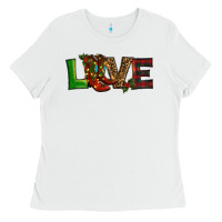 White Christmas boots love Ladies Tee - RanaPortraitStore