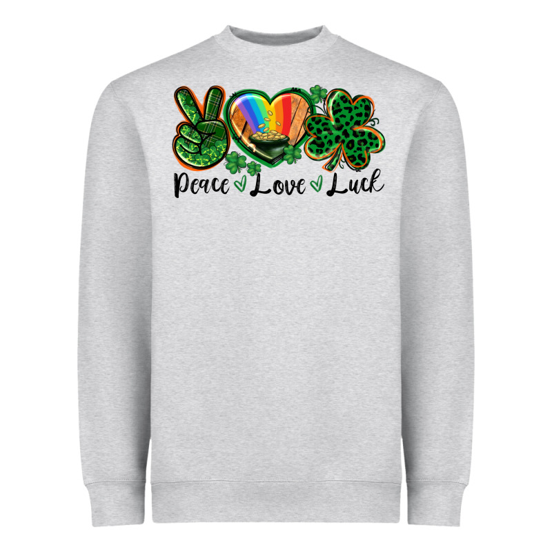 Peace Love St. Patrick's Day Heavyweight Sweatshirt by CowGirlArtShop | Teevron