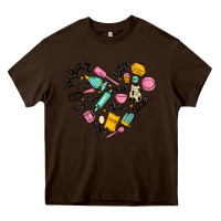 Chocolate Brown vanilla eggs sugar cocoa and kitchen heart Heavy Core Tee - MaliasSmallBusiness