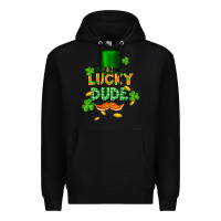 Black lucky dude St. Patricks Day Premium Hoodie - FaDigitalArtStudio