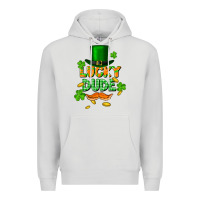 Dove Grey lucky dude St. Patricks Day Premium Hoodie - FaDigitalArtStudio