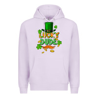 Lilac lucky dude St. Patricks Day Premium Hoodie - FaDigitalArtStudio