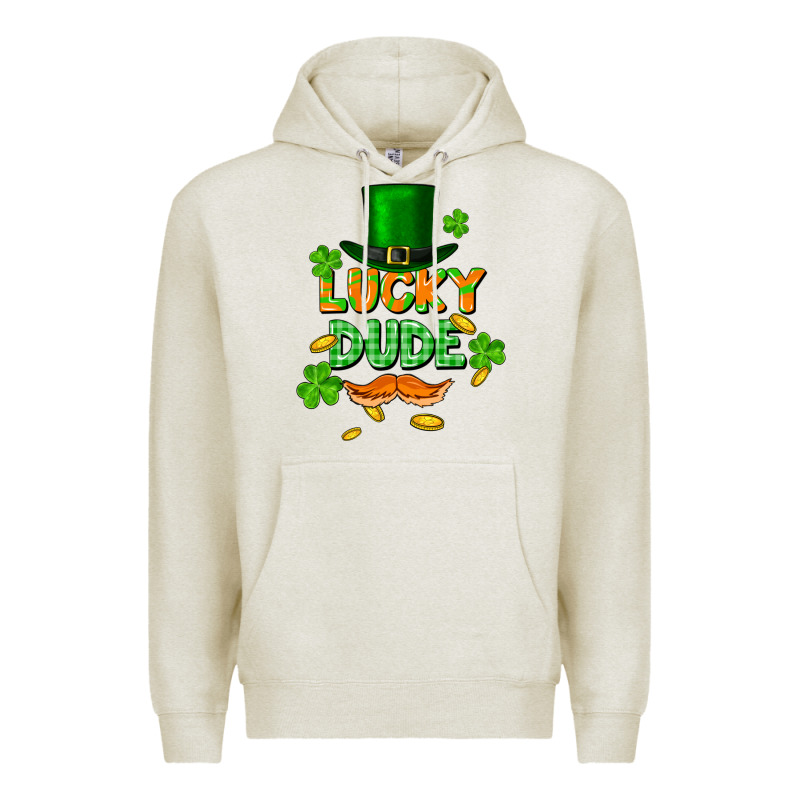 Lucky Dude St. Patricks Day Premium Hoodie by FaDigitalArtStudio | Teevron