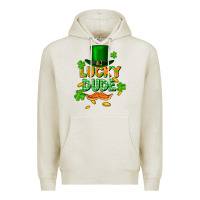 Oatmeal Heather lucky dude St. Patricks Day Premium Hoodie - FaDigitalArtStudio