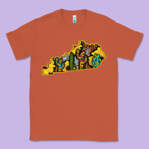 Kentucky Map Western Sunflower Pattern Classic Tee Designed By Bettercallsaul