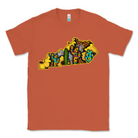 Copper Kentucky Map Western Sunflower Pattern Classic Tee - Bettercallsaul