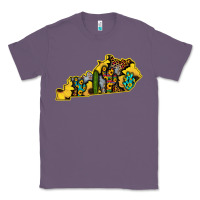 Lavender Kentucky Map Western Sunflower Pattern Classic Tee - Bettercallsaul