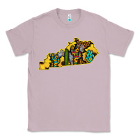 Lilac Kentucky Map Western Sunflower Pattern Classic Tee - Bettercallsaul