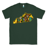 Sports Green Kentucky Map Western Sunflower Pattern Classic Tee - Bettercallsaul