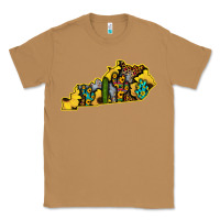 Toasted Coconut Kentucky Map Western Sunflower Pattern Classic Tee - Bettercallsaul