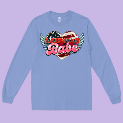 American Babe Long Sleeve Tee Designed By Howdyjamesfarm