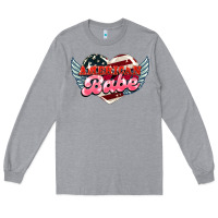 Heather Grey American babe Long Sleeve Tee - HowdyJamesFarm