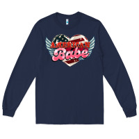 Navy American babe Long Sleeve Tee - HowdyJamesFarm