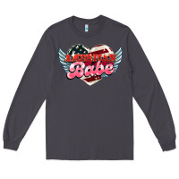 Smoke American babe Long Sleeve Tee - HowdyJamesFarm