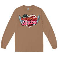 Toasted Coconut American babe Long Sleeve Tee - HowdyJamesFarm