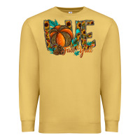 Antique Gold Love Fall Y'all Premium Sweatshirt - CowhideDigitalArt