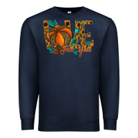 Navy Love Fall Y'all Premium Sweatshirt - CowhideDigitalArt