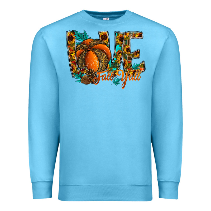 Love Fall Y'all Premium Sweatshirt by CowhideDigitalArt | Teevron