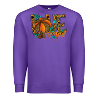 Purple Love Fall Y'all Premium Sweatshirt - CowhideDigitalArt