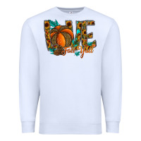 White Love Fall Y'all Premium Sweatshirt - CowhideDigitalArt