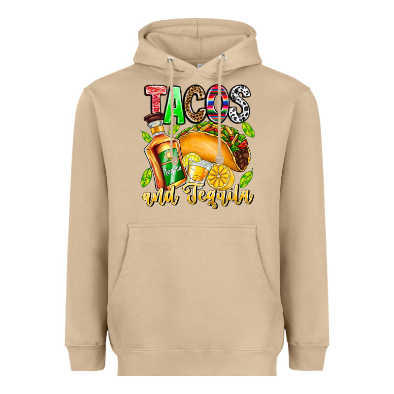 Tacos And Tequila Heavyweight Hoodie by CowhideDigitalArt | Teevron