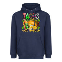 Navy Tacos And Tequila Heavyweight Hoodie - CowhideDigitalArt