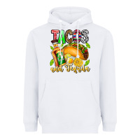 White Tacos And Tequila Heavyweight Hoodie - CowhideDigitalArt