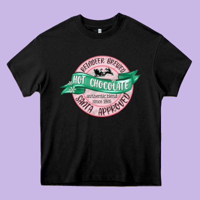 Reindeer Brewed Santa Approved Pink Heavy Core Tee Designed By Maliassmallbusiness
