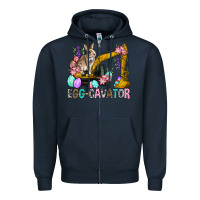 Navy Egg Cavator Easter Zipper Hoodie - BundleAndBundleShop
