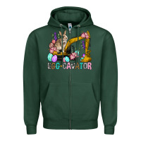 Sports Green Egg Cavator Easter Zipper Hoodie - BundleAndBundleShop