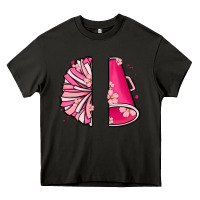 Asphalt custom name cheerleader with megaphone Heavy Core Tee - MaliasSmallBusiness