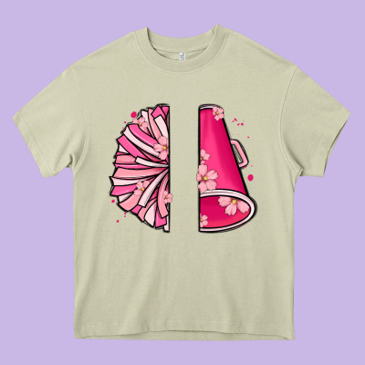 Custom Name Cheerleader With Megaphone Heavy Core Tee Designed By Maliassmallbusiness