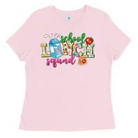 Bubblegum Pink school lunch squad Ladies Tee - NancyCooperArtShop