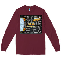 Burgundy i'm a bus driver school bus black Long Sleeve Tee - TumblerDesignByShophia