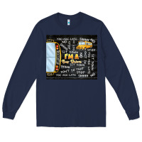 Navy i'm a bus driver school bus black Long Sleeve Tee - TumblerDesignByShophia