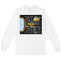 White i'm a bus driver school bus black Long Sleeve Tee - TumblerDesignByShophia