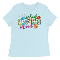 Baby Blue school lunch squad Ladies Tee - NancyCooperArtShop